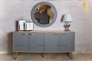 HigerHome.com - آینه کنسول چوبی جدید آلوین