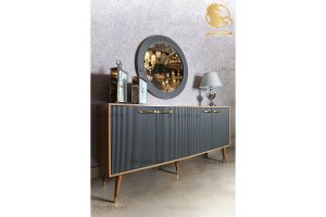 HigerHome.com - آینه کنسول چوبی جدید آلوین