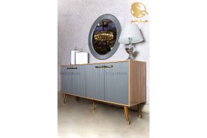 HigerHome.com - آینه کنسول چوبی جدید آلوین