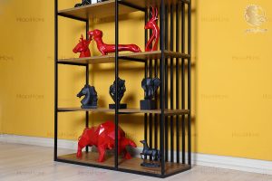 ویترین فلزی مدرن با طبقات چوبی VCF 290