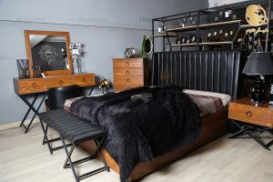 HigerHome.com - سرویس خواب چوبی دو نفره مدرن پینو