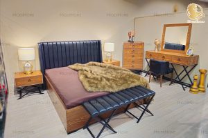 HigerHome.com - سرویس خواب چوبی دو نفره مدرن پینو