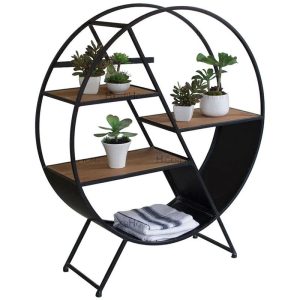 HigerHome.com ویترین مدرن چوب و فلز VCF140