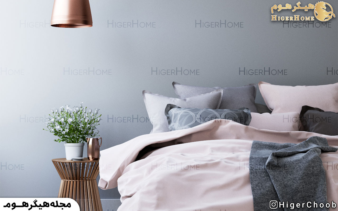 HigerHome.com - اتاق خواب دخترانه طوسی صورتی