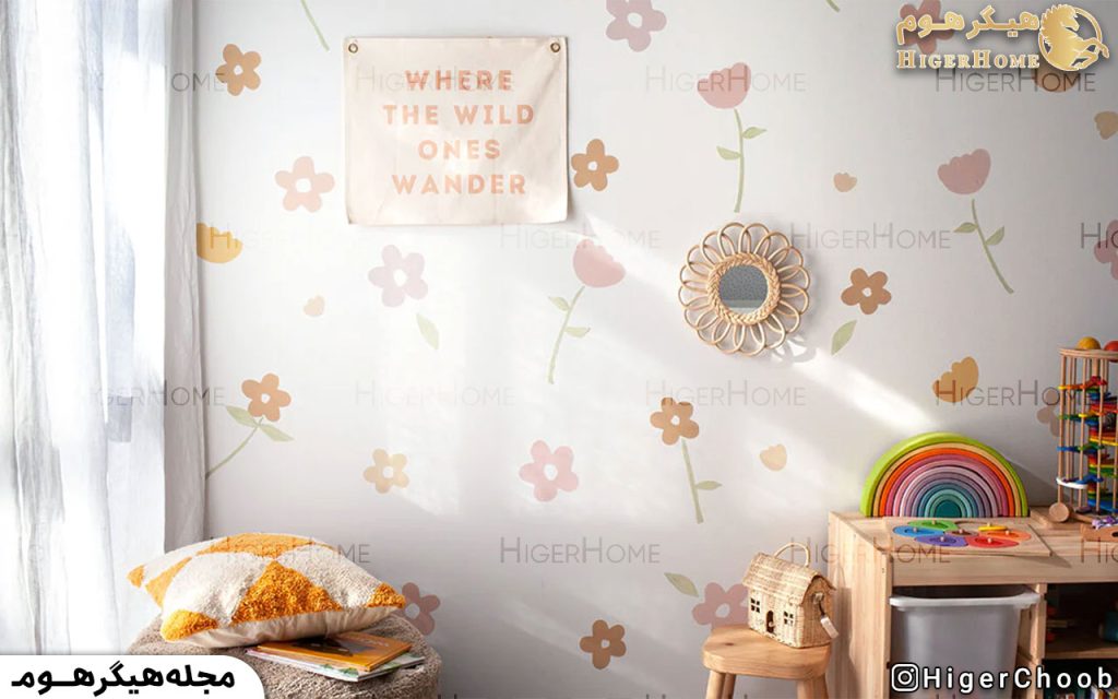 HigerHome.com - تزیین اتاق کودک با کاغذ رنگی