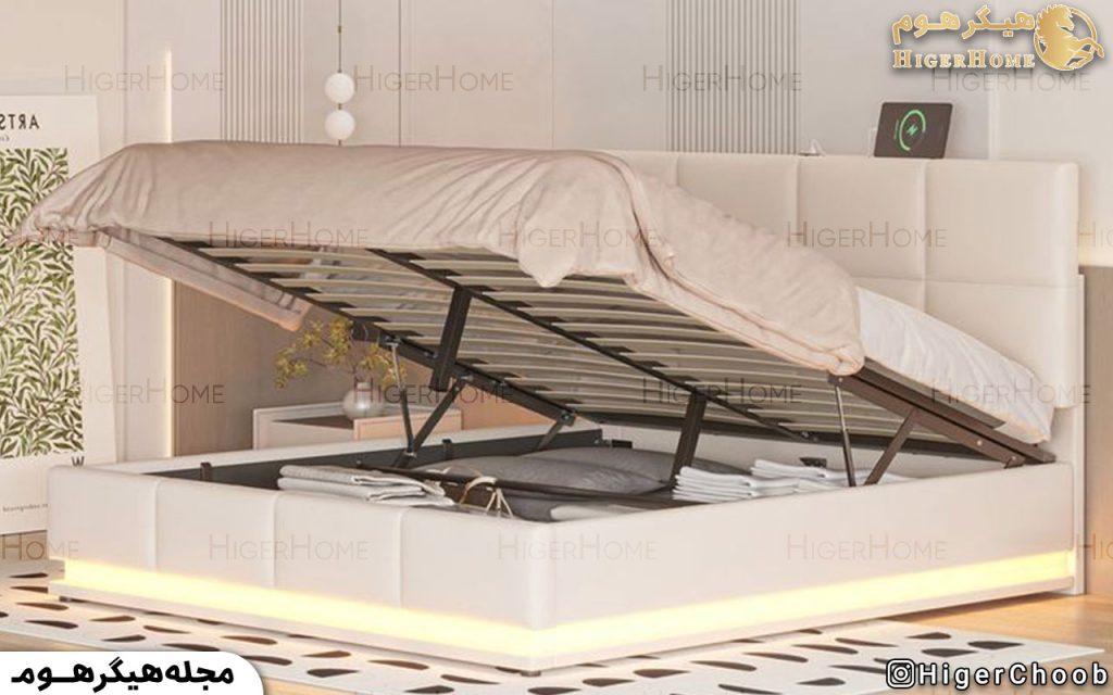 HigerHome.com - باکس جک دار تخت خواب