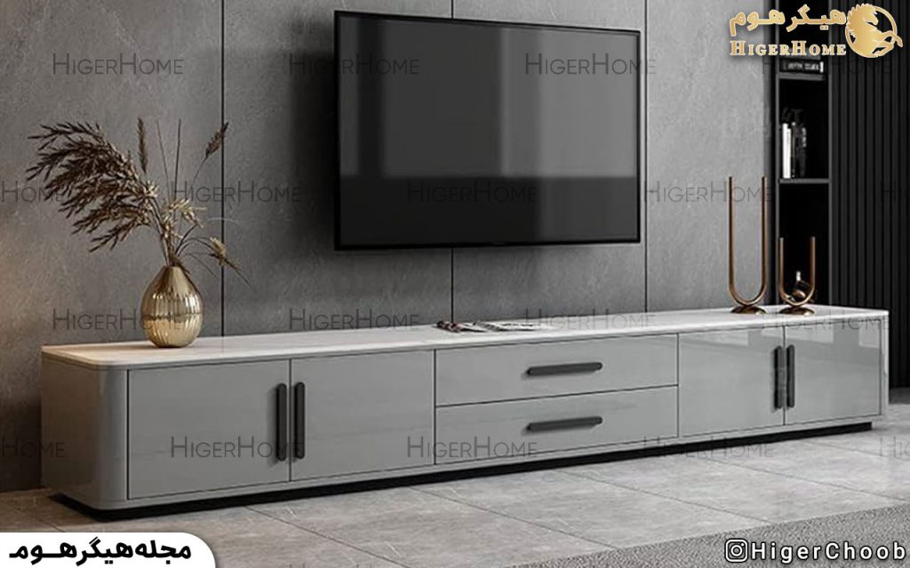 HigerHome.com - بهترین رنگ برای میز تلویزیون