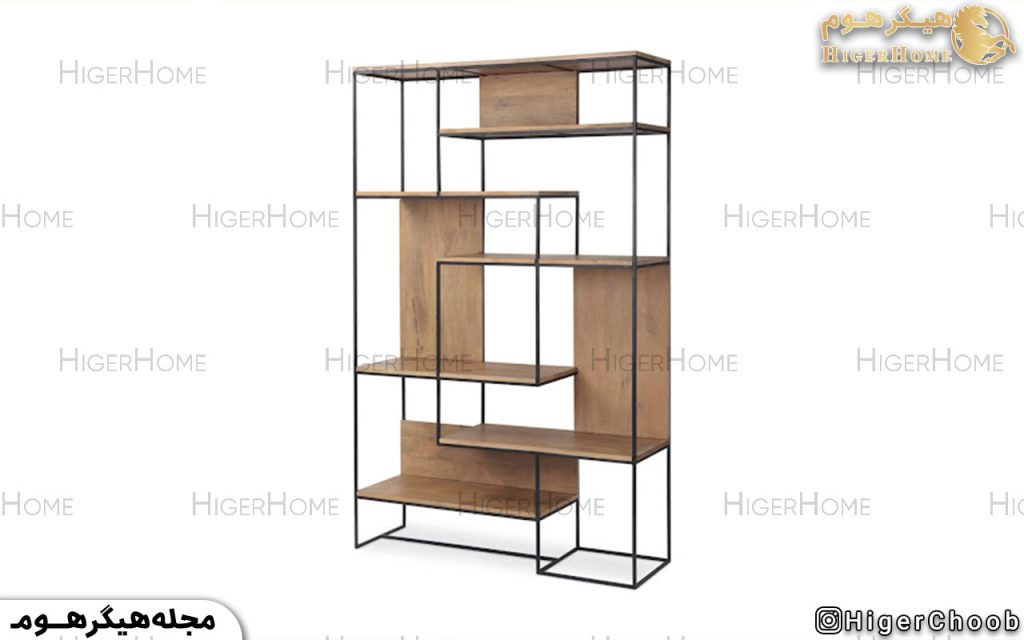 HigerHome.com - ویترین مدرن چوب و فلز