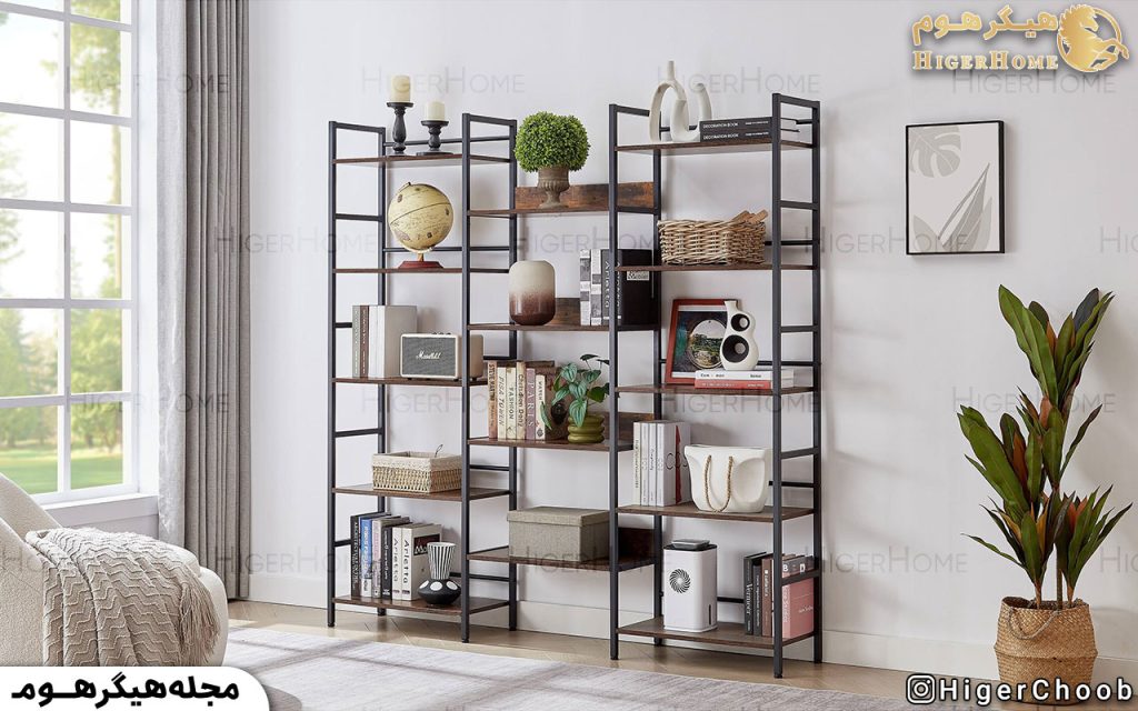 HigerHome.com - ویترین مدرن چوب و فلز