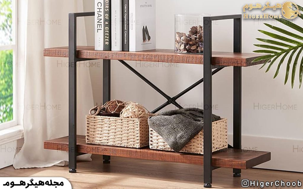 HigerHome.com - ویترین مدرن چوب و فلز