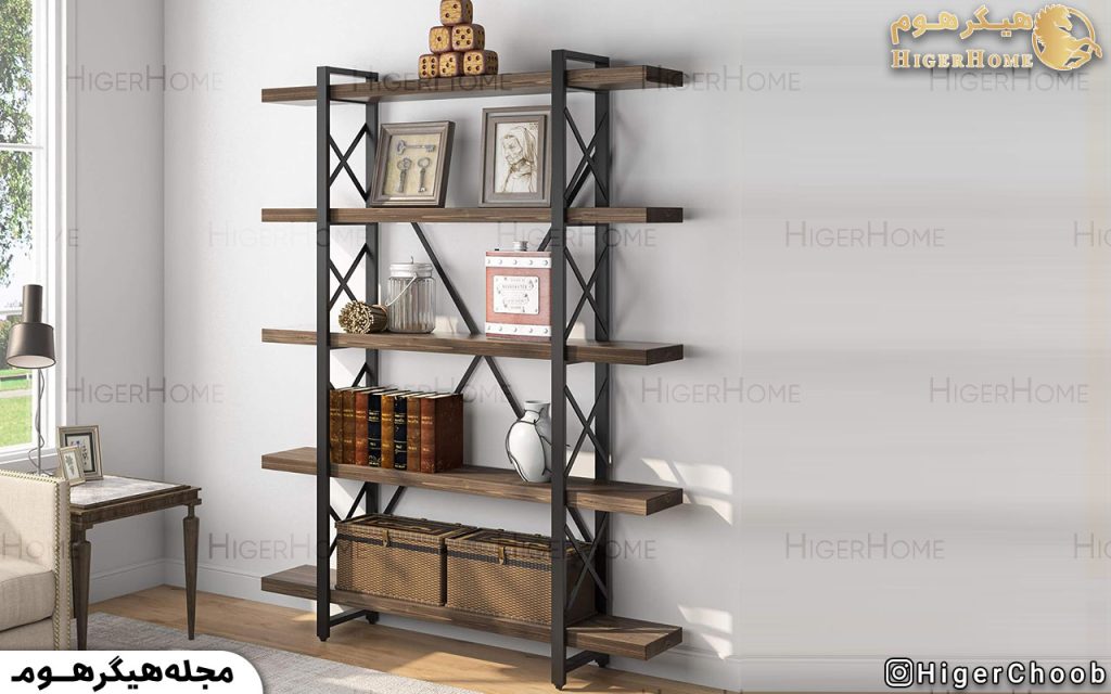 HigerHome.com - ویترین مدرن چوب و فلز