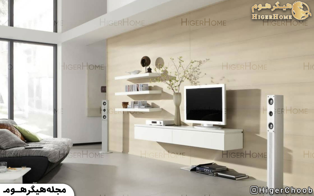 HigerHome.com - میز تلویزیون سفید