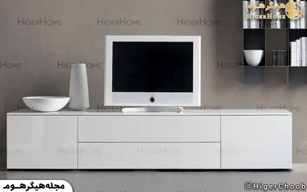 HigerHome.com - میز تلویزیون سفید