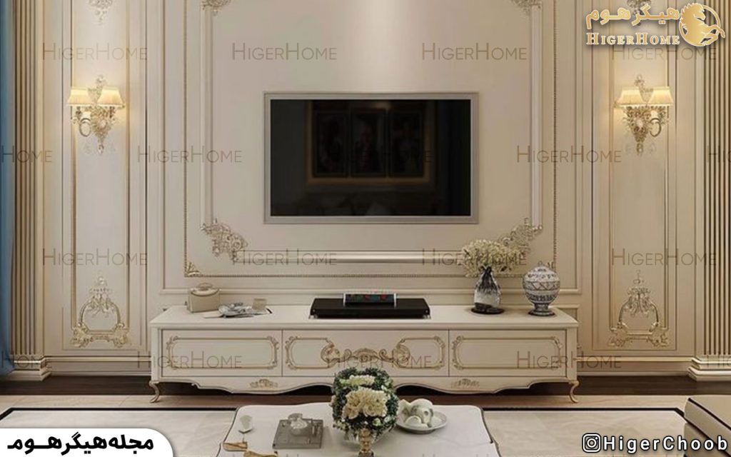 HigerHome.com - میز تلویزیون سفید