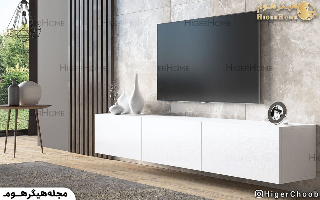 HigerHome.com - میز تلویزیون سفید