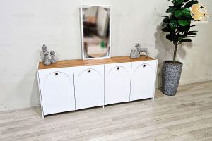 HigerHome.com آینه کنسول مدرن مالاگا سفید