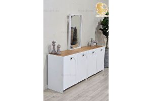 HigerHome.com آینه کنسول مدرن مالاگا سفید