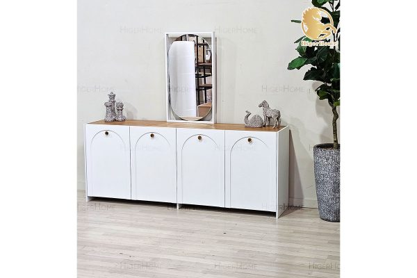 HigerHome.com آینه کنسول مدرن مالاگا سفید