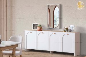 HigerHome.com آینه کنسول مدرن مالاگا سفید