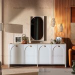 HigerHome.com آینه کنسول مدرن مالاگا سفید