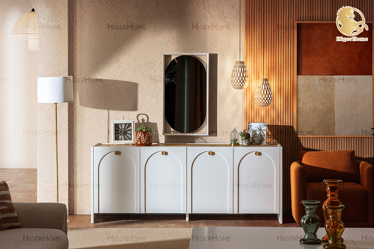 HigerHome.com آینه کنسول مدرن مالاگا سفید (7) HigerHome.com آینه کنسول مدرن مالاگا سفید