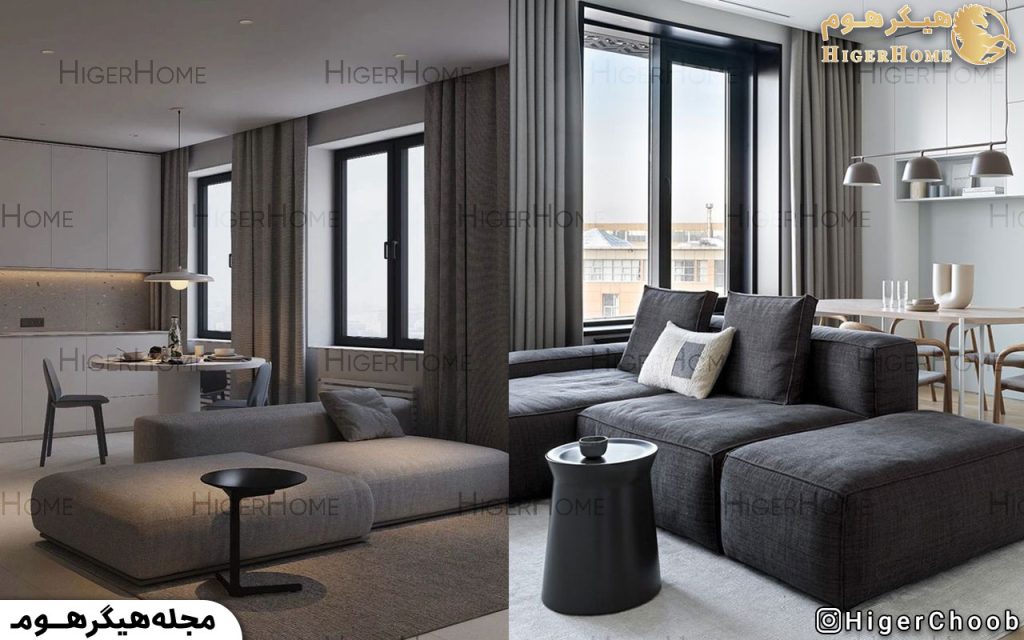 HigerHome.com - میز عسلی برای مبل طوسی