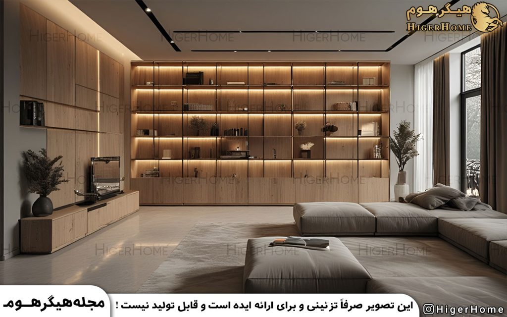 HigerHome.com - ویترین چوبی برای پذیرایی